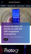 How trustedreviews.com looks like on a mobile device such as an iPhone.