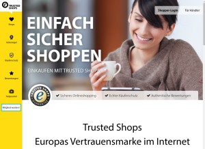 How trustedshops.at looks like on a tablet such as an iPad.