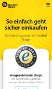 How trustedshops.de looks like on a mobile device such as an iPhone.
