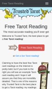 How trustedtarot.com looks like on a mobile device such as an iPhone.