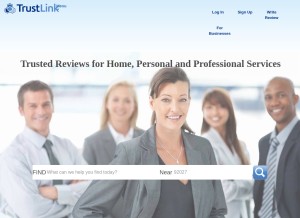 How trustlink.org looks like on a tablet such as an iPad.