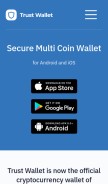 How trustwallet.com looks like on a mobile device such as an iPhone.