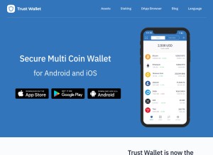 How trustwallet.com looks like on a tablet such as an iPad.