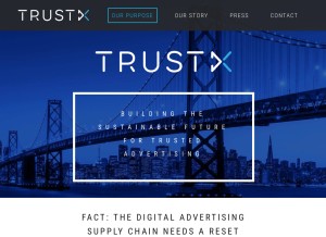 How trustx.org looks like on a tablet such as an iPad.