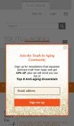 How truthinaging.com looks like on a mobile device such as an iPhone.