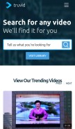How truvid.com looks like on a mobile device such as an iPhone.