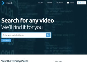 How truvid.com looks like on a tablet such as an iPad.