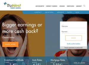 How truwest.org looks like on a tablet such as an iPad.