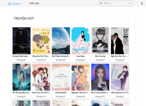 How truyenaz.vn looks like on a tablet such as an iPad.