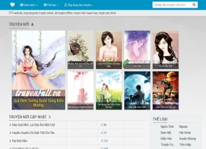 How truyenyeuthich.com looks like on a tablet such as an iPad.
