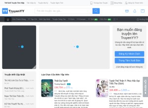 How truyenyy.com looks like on a tablet such as an iPad.