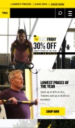 How trxtraining.com looks like on a mobile device such as an iPhone.