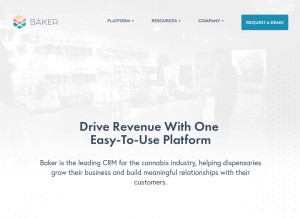 How trybaker.com looks like on a tablet such as an iPad.