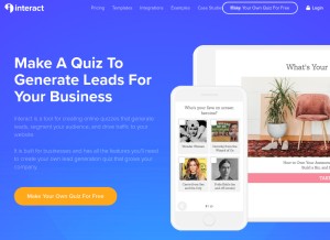 How tryinteract.com looks like on a tablet such as an iPad.