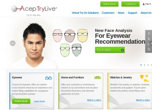 How trylive.com looks like on a tablet such as an iPad.