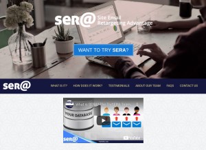 How trysera.com looks like on a tablet such as an iPad.