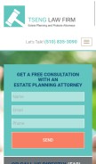 How tsenglawfirm.com looks like on a mobile device such as an iPhone.