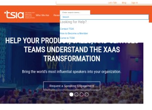 How tsia.com looks like on a tablet such as an iPad.