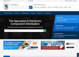 How ttiinc.com looks like on a tablet such as an iPad.