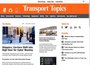 How ttnews.com looks like on a tablet such as an iPad.