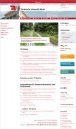 How tu-berlin.de looks like on a mobile device such as an iPhone.