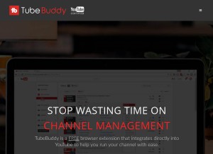 How tubebuddy.com looks like on a tablet such as an iPad.