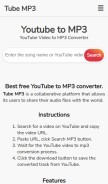 How tubemp3.biz looks like on a mobile device such as an iPhone.
