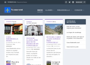 How tucasaruralasturias.com looks like on a tablet such as an iPad.