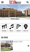 How tucsonweekly.com looks like on a mobile device such as an iPhone.
