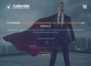 How tudecide.com looks like on a tablet such as an iPad.