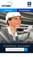 How tuev-nord.de looks like on a mobile device such as an iPhone.