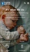 How tuftshealthplan.com looks like on a mobile device such as an iPhone.