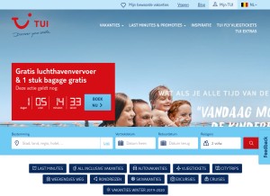 How tui.be looks like on a tablet such as an iPad.