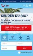 How tui.dk looks like on a mobile device such as an iPhone.
