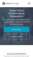 How tuitionmanager.com looks like on a mobile device such as an iPhone.