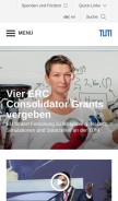 How tum.de looks like on a mobile device such as an iPhone.