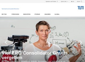 How tum.de looks like on a tablet such as an iPad.