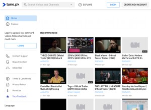 How tunefiles.com looks like on a tablet such as an iPad.