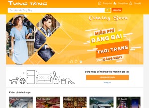 How tungtang.com.vn looks like on a tablet such as an iPad.