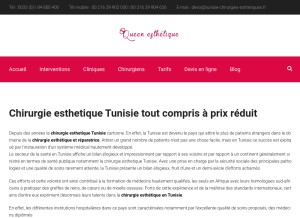 How tunisie-chirurgies-esthetiques.fr looks like on a tablet such as an iPad.