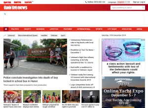 How tuoitrenews.vn looks like on a tablet such as an iPad.