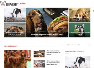 How tuperromiperro.com looks like on a tablet such as an iPad.