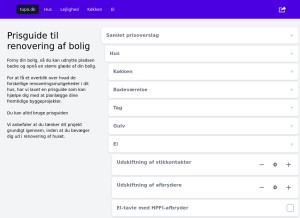 How tupo.dk looks like on a tablet such as an iPad.
