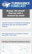 How turbulenceforecast.com looks like on a mobile device such as an iPhone.