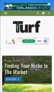 How turfmagazine.com looks like on a mobile device such as an iPhone.