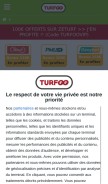 How turfoo.fr looks like on a mobile device such as an iPhone.