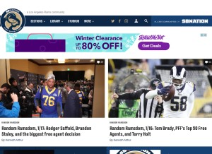 How turfshowtimes.com looks like on a tablet such as an iPad.