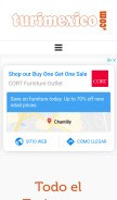 How turimexico.com looks like on a mobile device such as an iPhone.