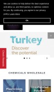 How turkey-export.com looks like on a mobile device such as an iPhone.