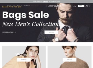 How turkeychic.com looks like on a tablet such as an iPad.